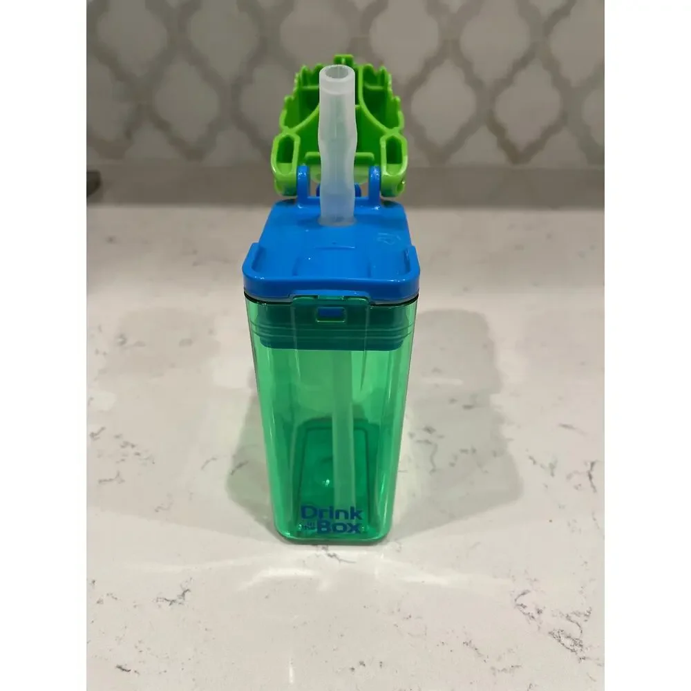 Precidio Drink in the Box Green Dino Reusable 8 oz Container New Without Tag
